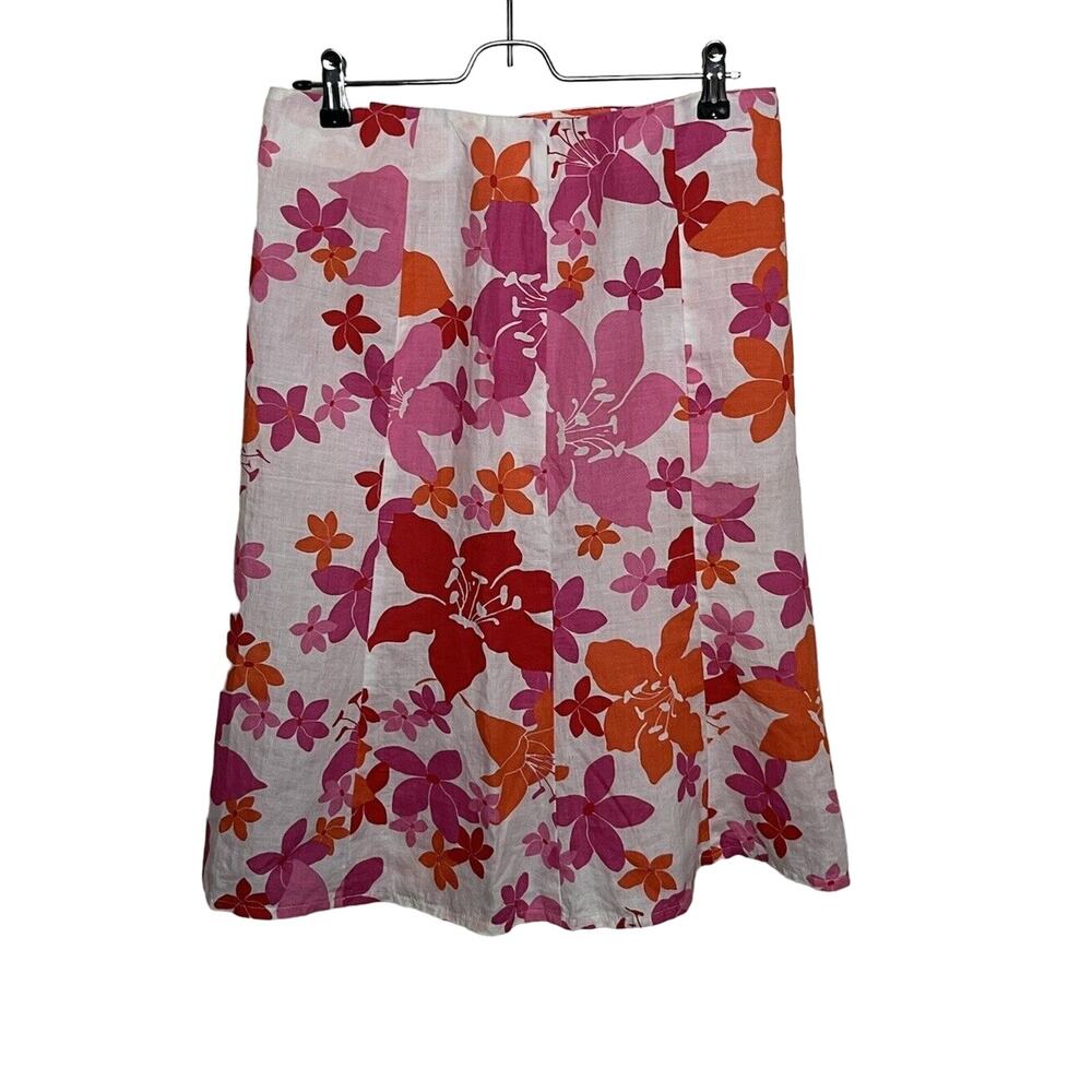 United Colors Of Benetton Women’s Size US 4 (Italy 40) Floral Ramie Skirt